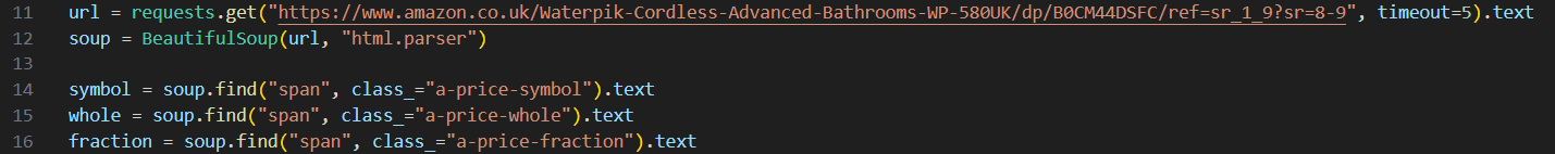 Amazon price extraction logic
